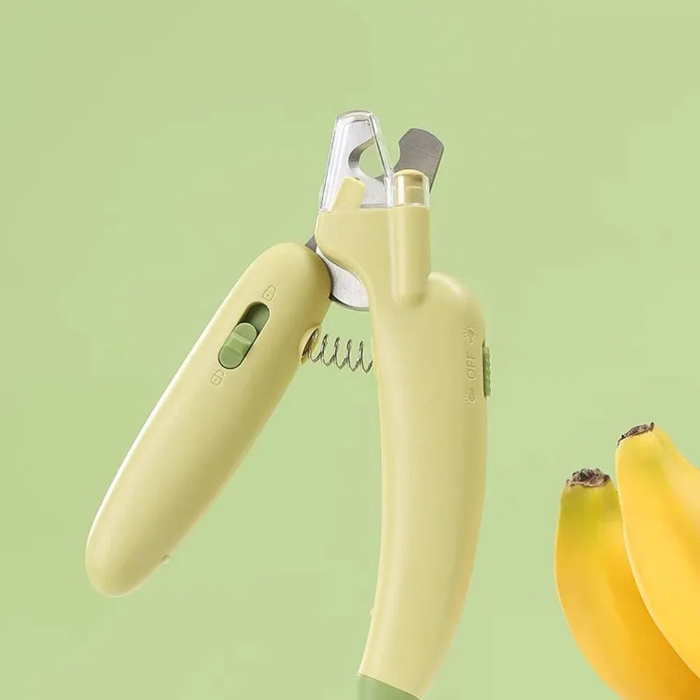 Ergonomic Pet Nail Clipper with LED Light and Safety Guard